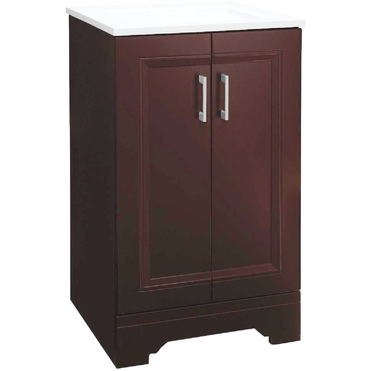 Continental Cabinets Waverly Espresso 18 In. W x 32 In. H Vanity with White Cultured Marble Top