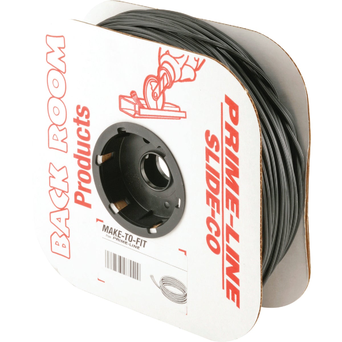 Prime-Line 0.120 In. Dia. x 250 Ft. L. Black Vinyl Screen Retainer Spline