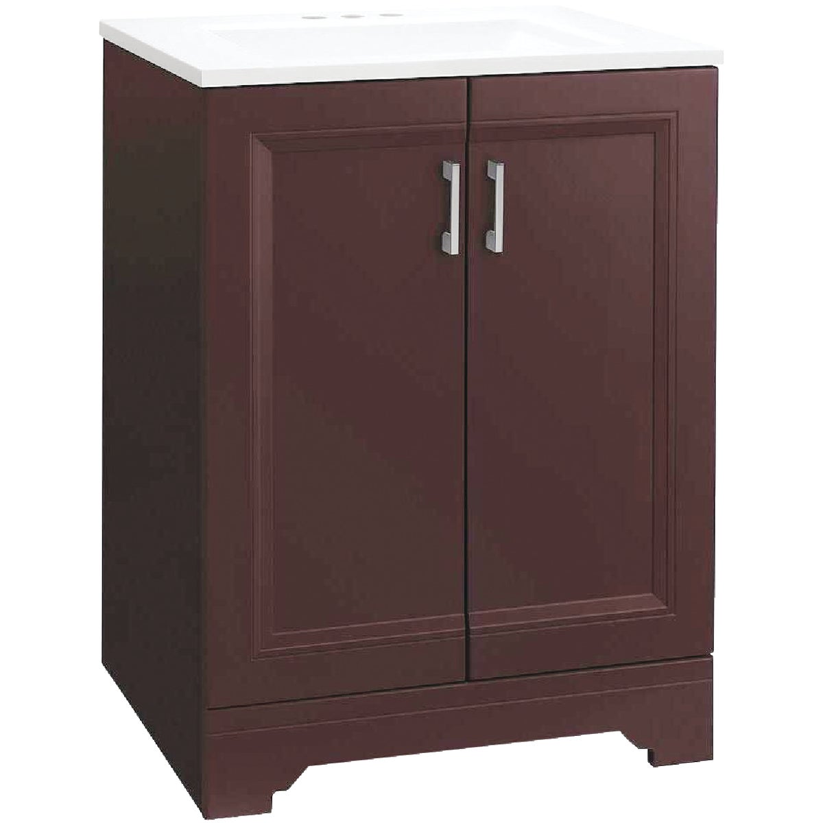 Continental Cabinets Waverly Espresso 24 In. W x 34 In. H Vanity with White Cultured Marble Top