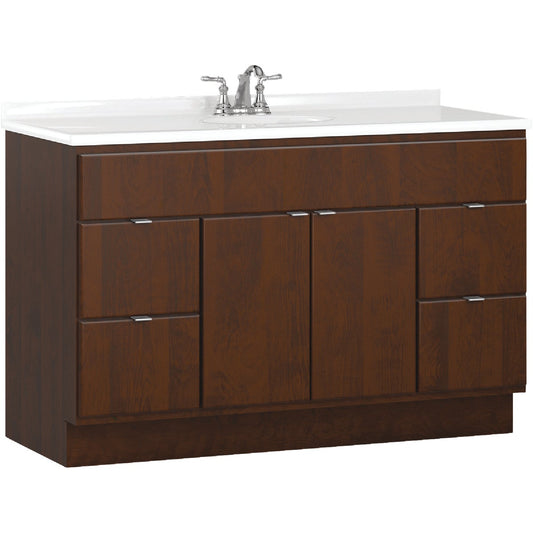 Bertch Riverside 48 In. W x 34-1/2 In. H x 21 In. D Brindle Vanity Base, 2 Door/4 Drawer