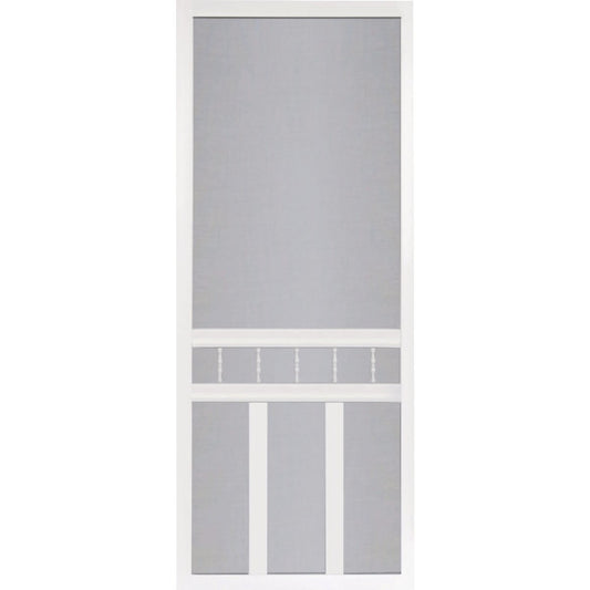 Screen Tight Waccamaw 32 In. W x 80 In. H x 1 In. Thick White Vinyl Screen Door