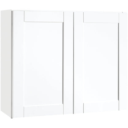 Continental Cabinets Andover Shaker 36 In. W x 30 In. H x 12 In. D White Thermofoil Wall Kitchen Cabinet