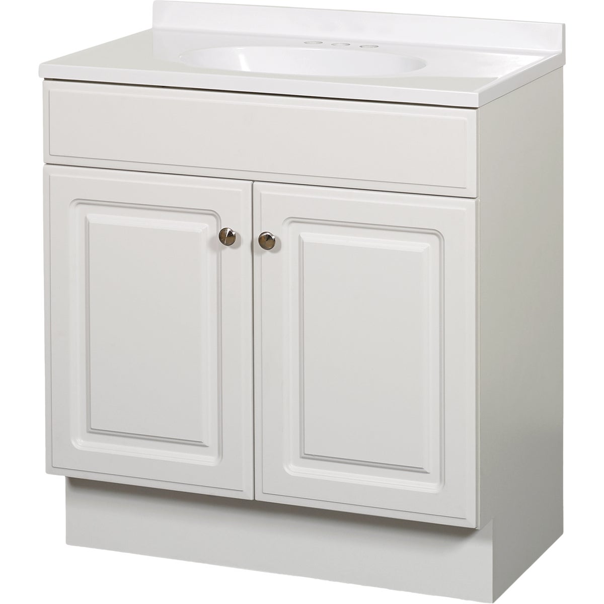 Zenith Zenna Home White 30 In. W x 35 In. H x 18 In. D Vanity with White Cultured Marble Top