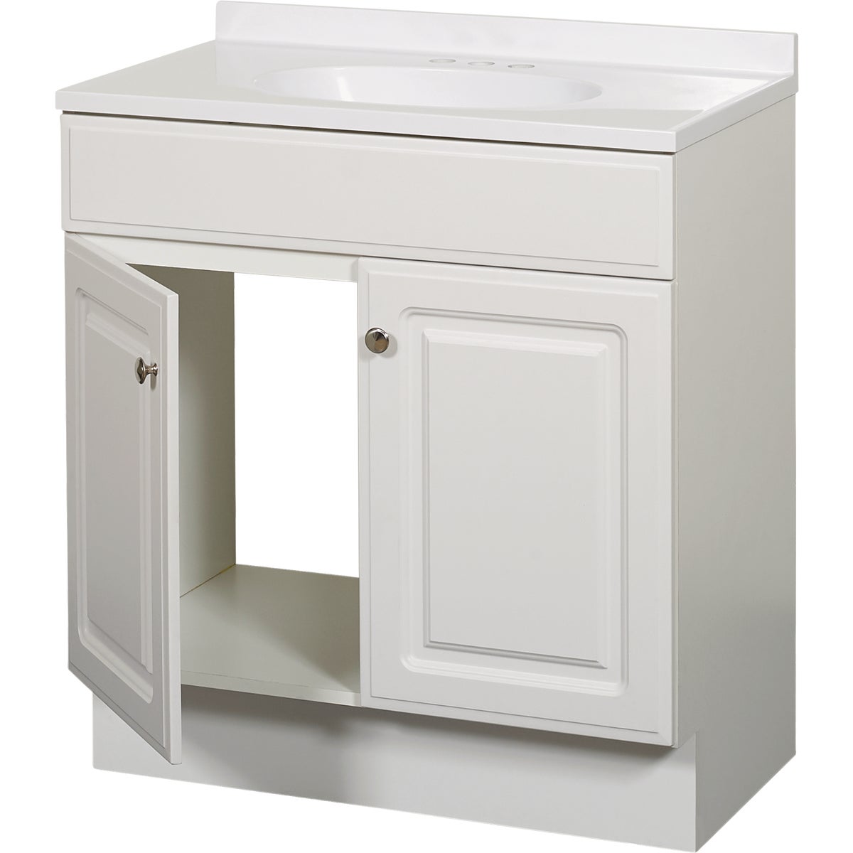 Zenith Zenna Home White 30 In. W x 35 In. H x 18 In. D Vanity with White Cultured Marble Top