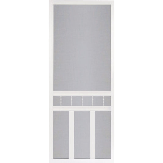 Screen Tight Waccamaw 36 In. W x 80 In. H x 1 In. Thick White Vinyl Screen Door