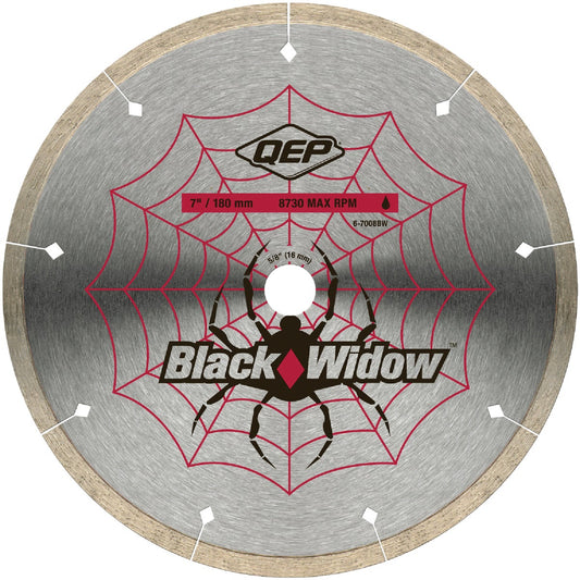 QEP Black Widow 7 In. Segmented Rim Wet Cut Diamond Blade