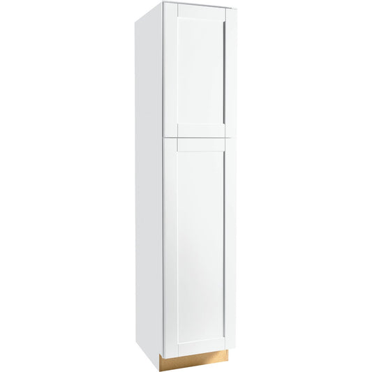 Continental Cabinets Andover Shaker 18 In. W. x 84 In. H. x 24 In. D. White Thermofoil Pantry Kitchen Cabinet