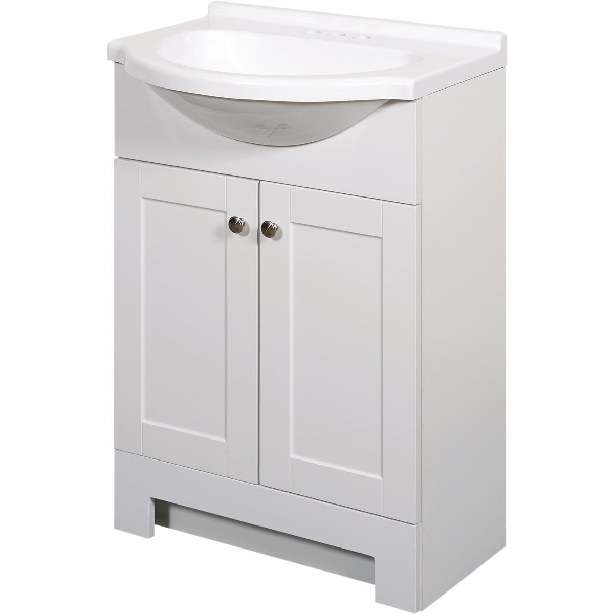 Zenith Zenna Home White 24 In. W x 35 In. H x 18 In. D Euro Vanity with White Cultured Marble Top