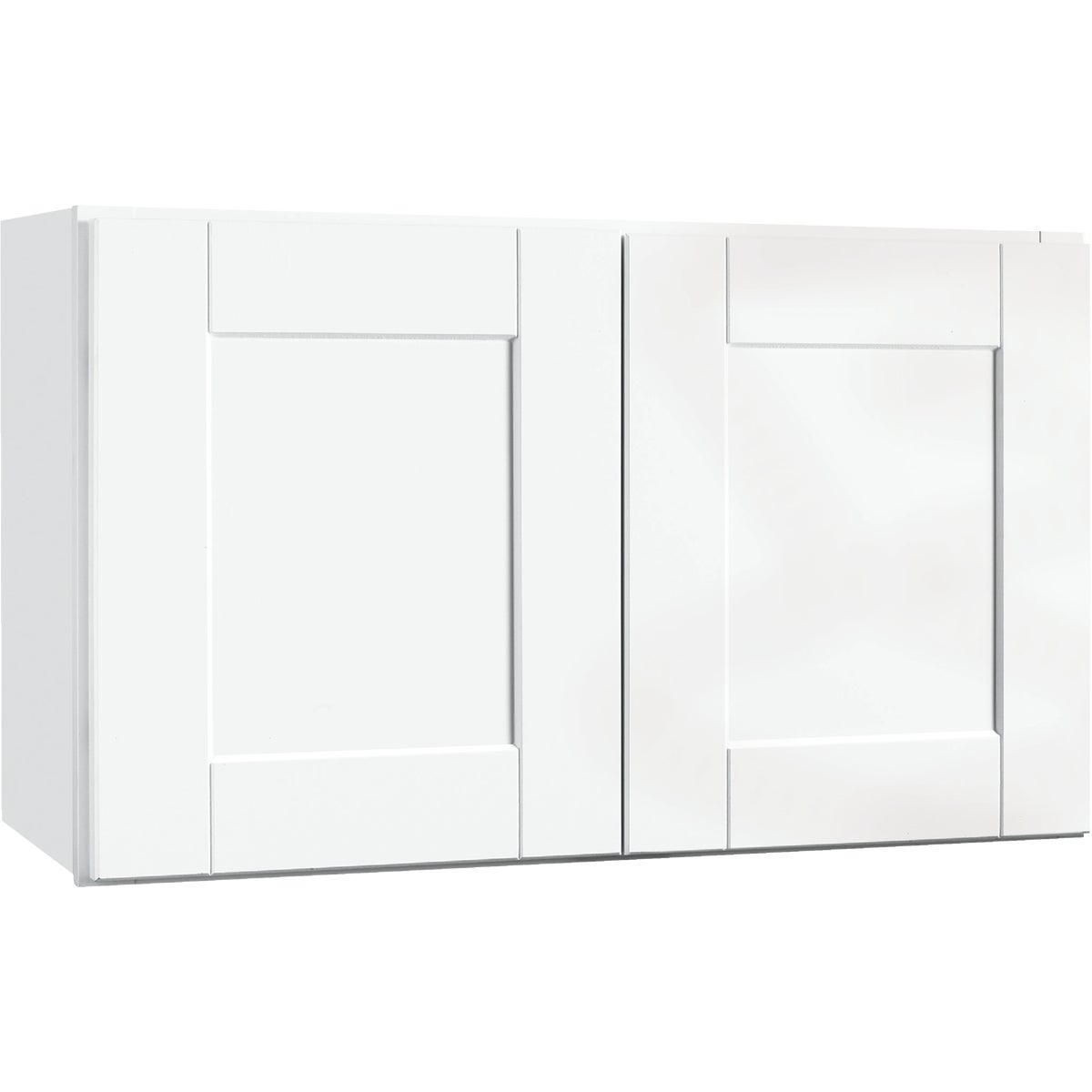 Continental Cabinets Andover Shaker 30 In. W x 18 In. H x 12 In. D White Thermofoil Bridge Wall Kitchen Cabinet