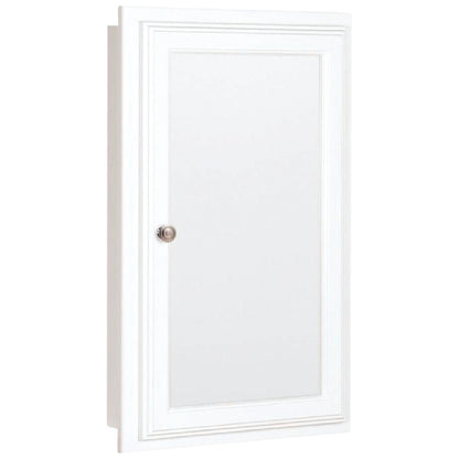 Continental Cabinets White 15.75 In. W x 25.75 In. H x 4.75 In. D Single Mirror Surface/Recess Mount Medicine Cabinet
