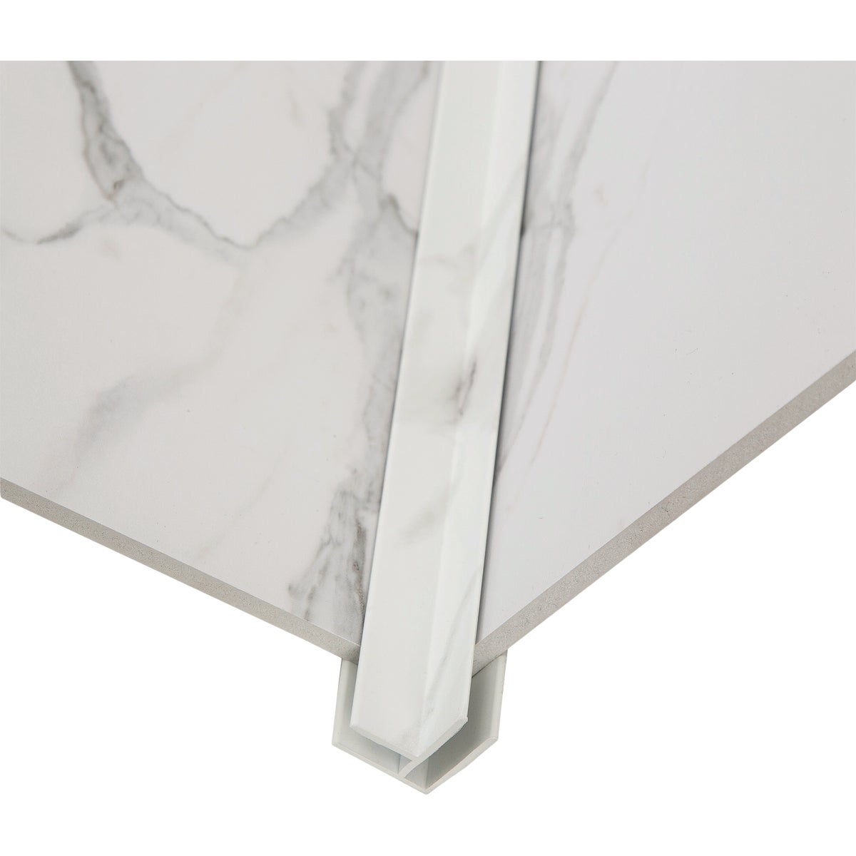 Palisade Carrara Marble 94 In. Waterproof Inside Corner Trim