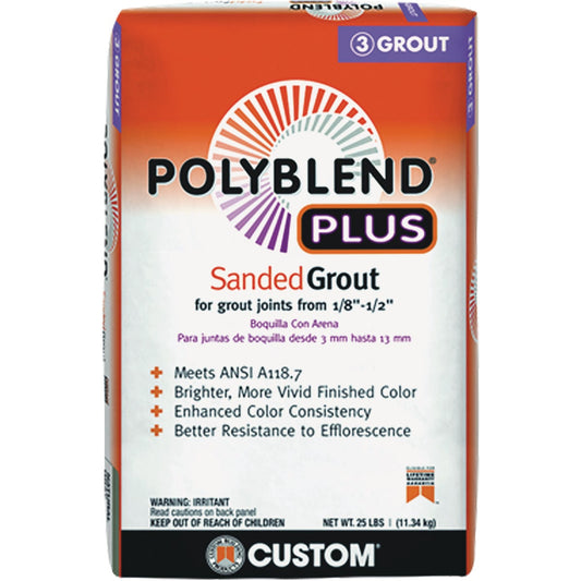 Custom Building Products PolyBlend PLUS 25 Lb. Bright White Sanded Tile Grout