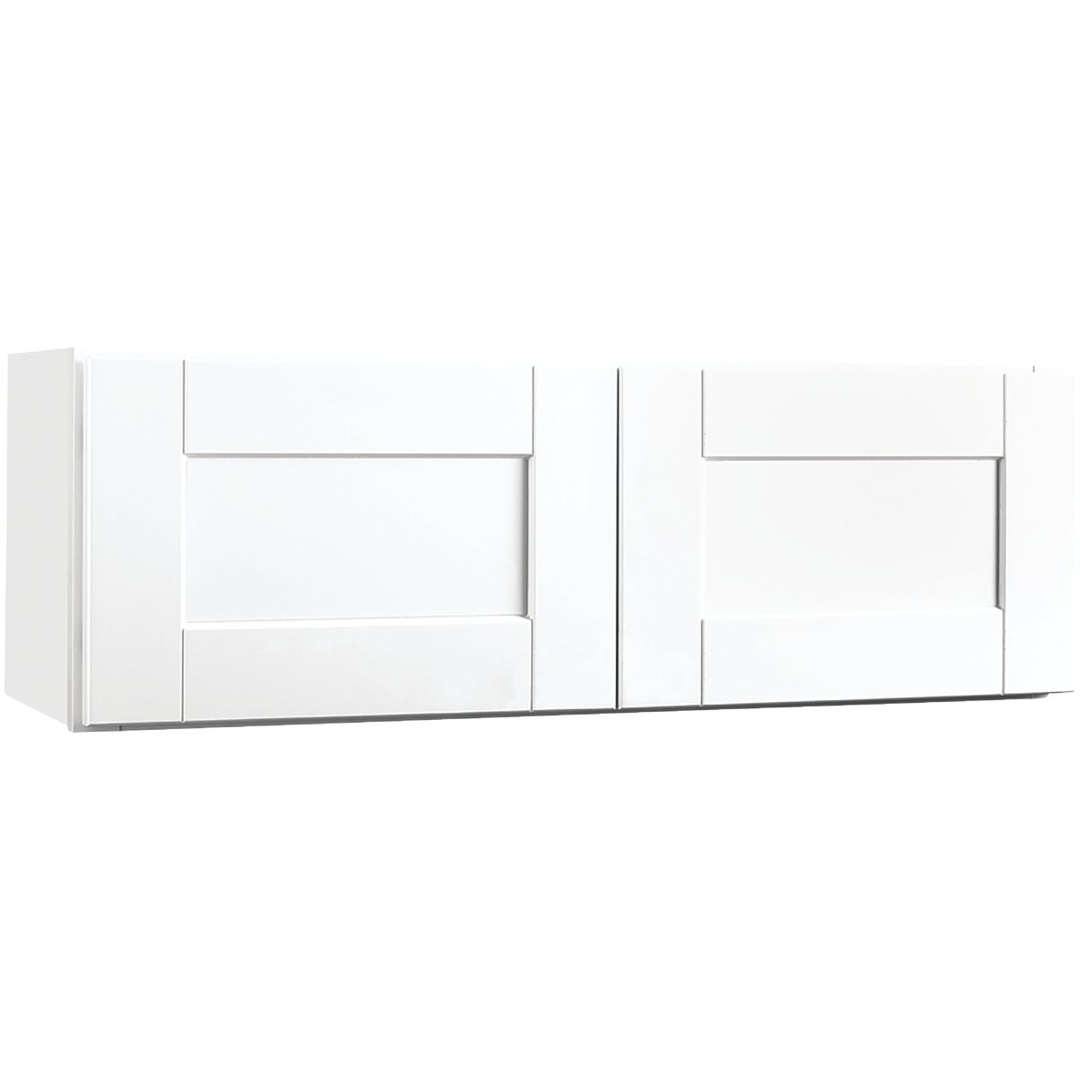 Continental Cabinets Andover Shaker 36 In. W x 12 In. H x 12 In. D White Thermofoil Bridge Wall Kitchen Cabinet