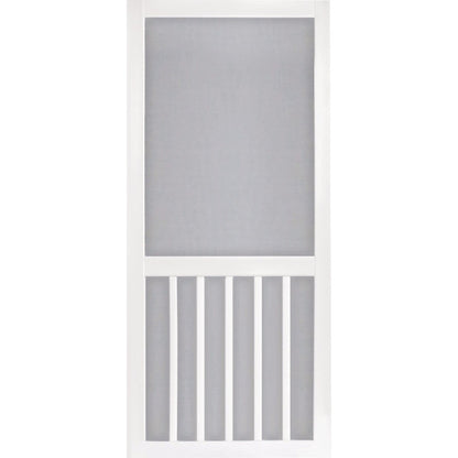 Screen Tight 5-Bar 36 In. W x 80 In. H x 1 In. Thick White Vinyl Screen Door