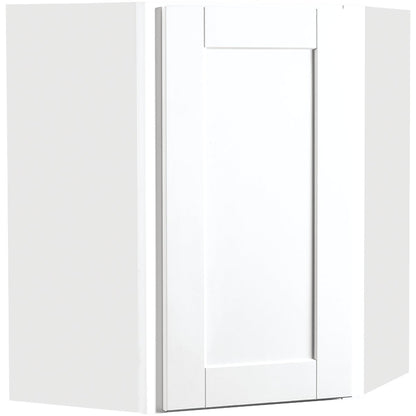 Continental Cabinets Andover Shaker 24 In. W. x 30 In. H. x 12 In. D. White Thermofoil Corner Wall Kitchen Cabinet