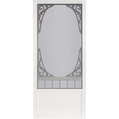 Screen Tight Springview 36 In. W x 80 In. H x 1 In. Thick White Vinyl Screen Door