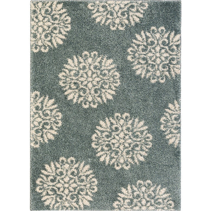 Mohawk Home Exploded Medallions Blue 5 Ft. x 7 Ft. Area Rug