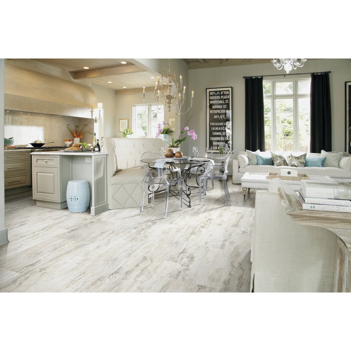 Array Rock Creek Whitewater 12 In. x 24 In. Luxury Vinyl Floor Tile (18.1 Sq. Ft./Box)