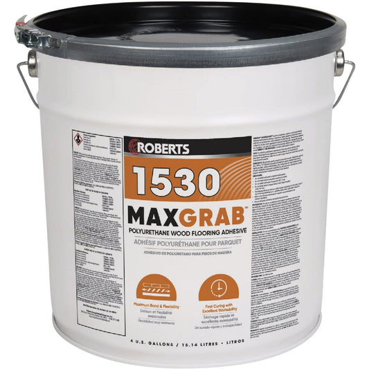 Roberts MAXGRAB Polyurethane Wood Floor Adhesive, 4 Gal.