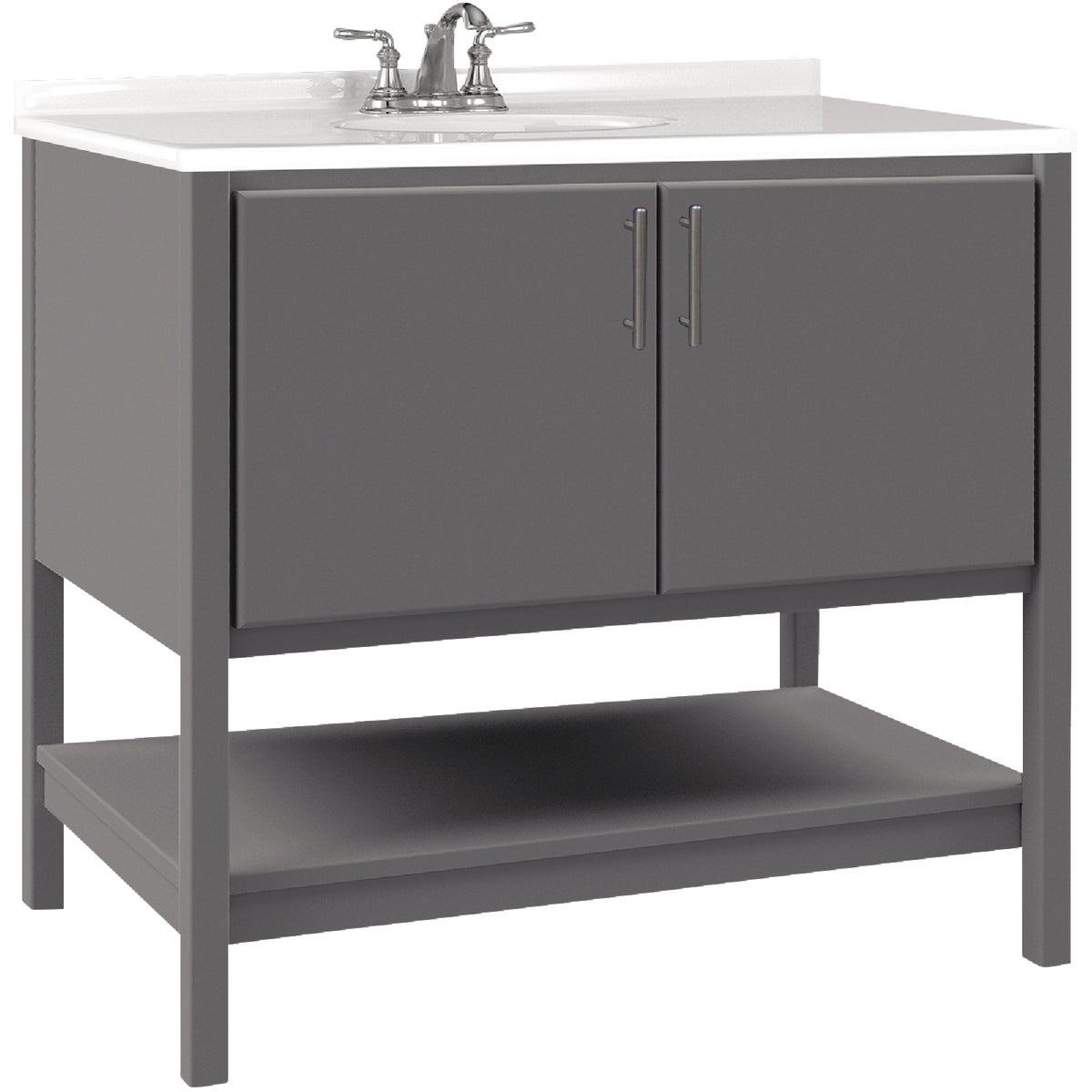 Bertch Essence 36 In. W x 34-1/2 In. H x 21 In. D Graphite Furniture Style Vanity Base, 2 Door