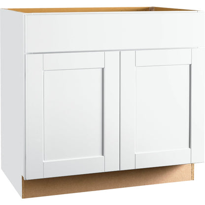 Continental Cabinets Andover Shaker 36 In. W x 34-1/2 In. H x 21 In. D White Vanity Sink Base