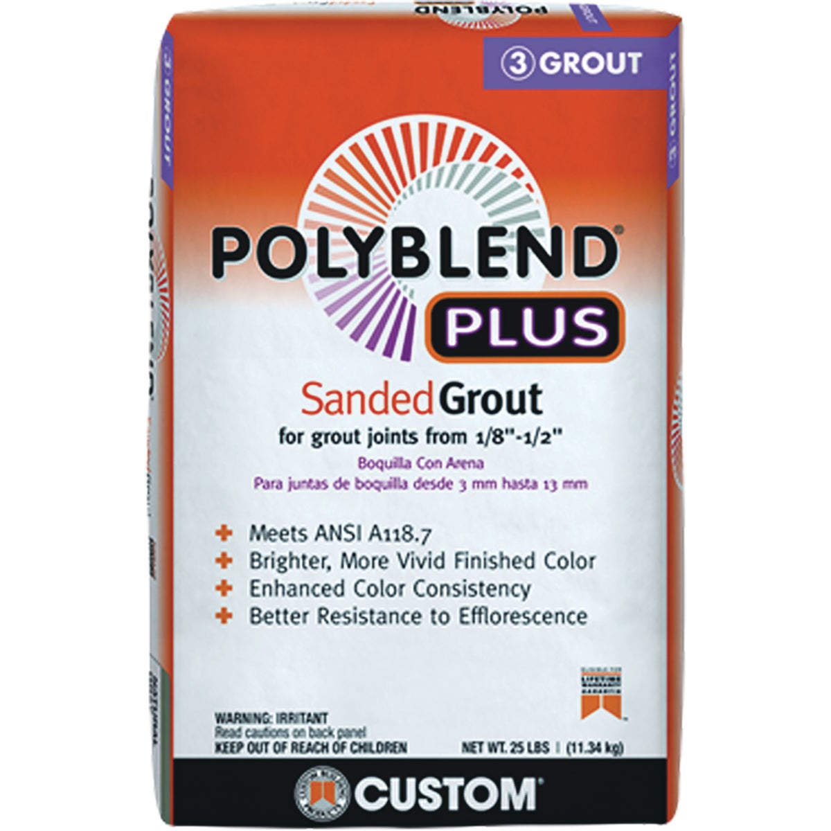 Custom Building Products PolyBlend PLUS 25 Lb. Haystack Sanded Tile Grout