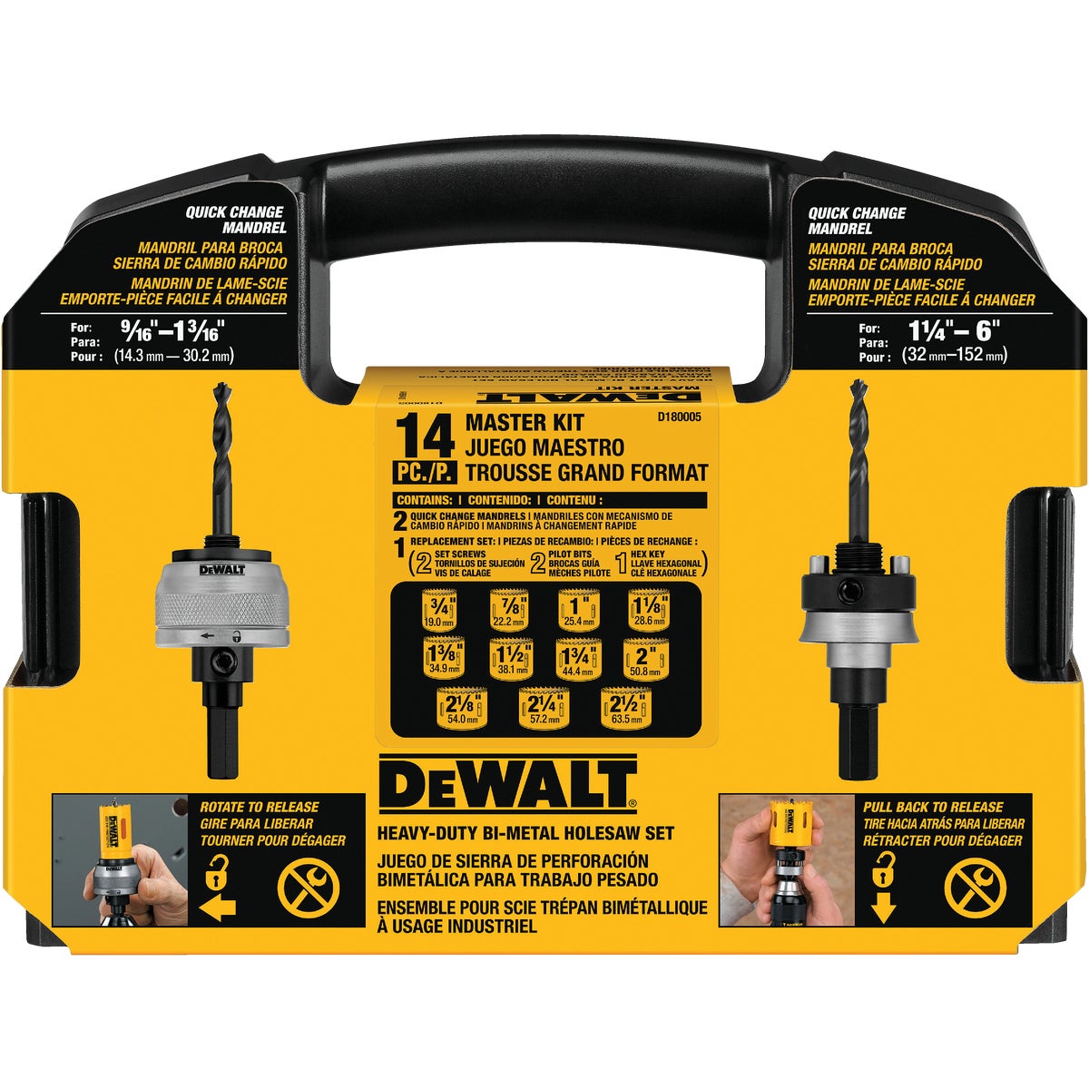 DeWalt Bi-Metal Hole Saw Set (14-Piece)