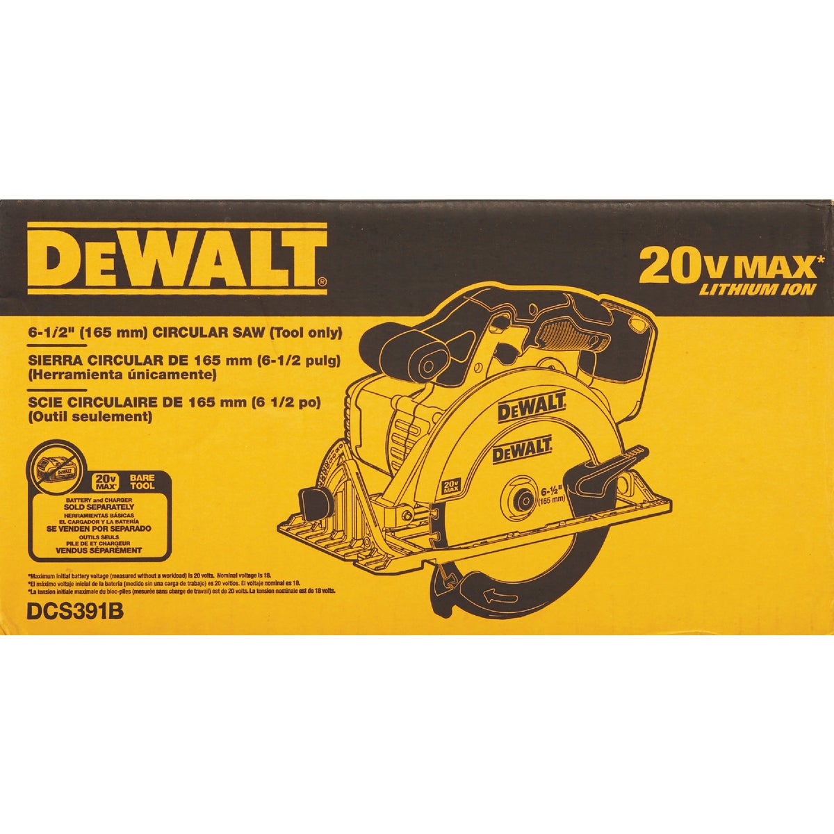 DeWalt 20 Volt MAX Lithium-Ion 6-1/2 In. Cordless Circular Saw (Bare Tool)