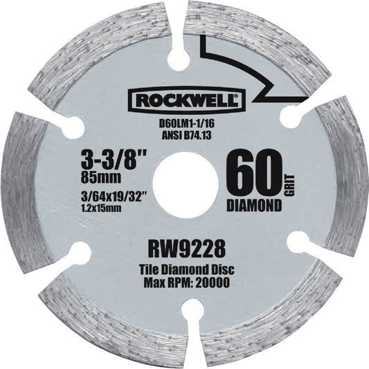 Rockwell VersaCut 3-3/8 In. Segmented Rim Dry Cut Diamond Blade