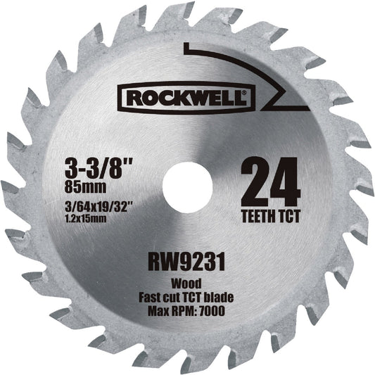 Rockwell Versacut 3-3/8 In. 24-Tooth Wood Circular Saw Blade