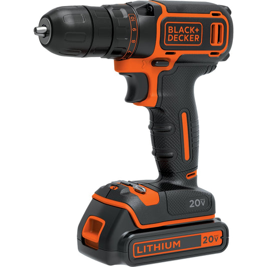 Black & Decker 20 Volt MAX Lithium-Ion 3/8 In. Cordless Drill Kit