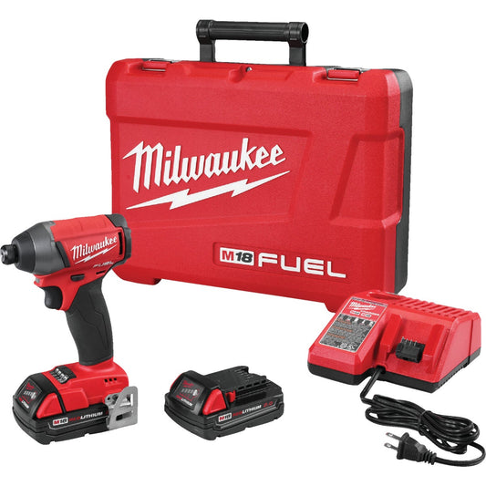 Milwaukee M18 FUEL 18 Volt Lithium-Ion Brushless 1/4 In. Hex Cordless Impact Driver Kit