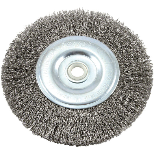 Forney 6 In. Crimped, Coarse .012 In. Bench Grinder Wire Wheel