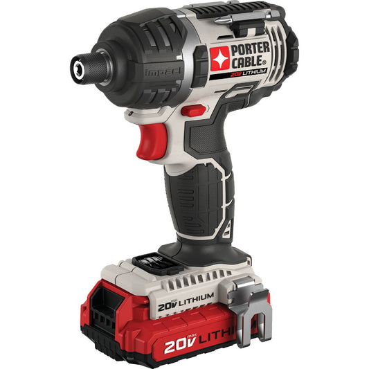 Porter Cable 20 Volt Max Lithium-Ion 1/4 In. Hex Cordless Impact Driver Kit