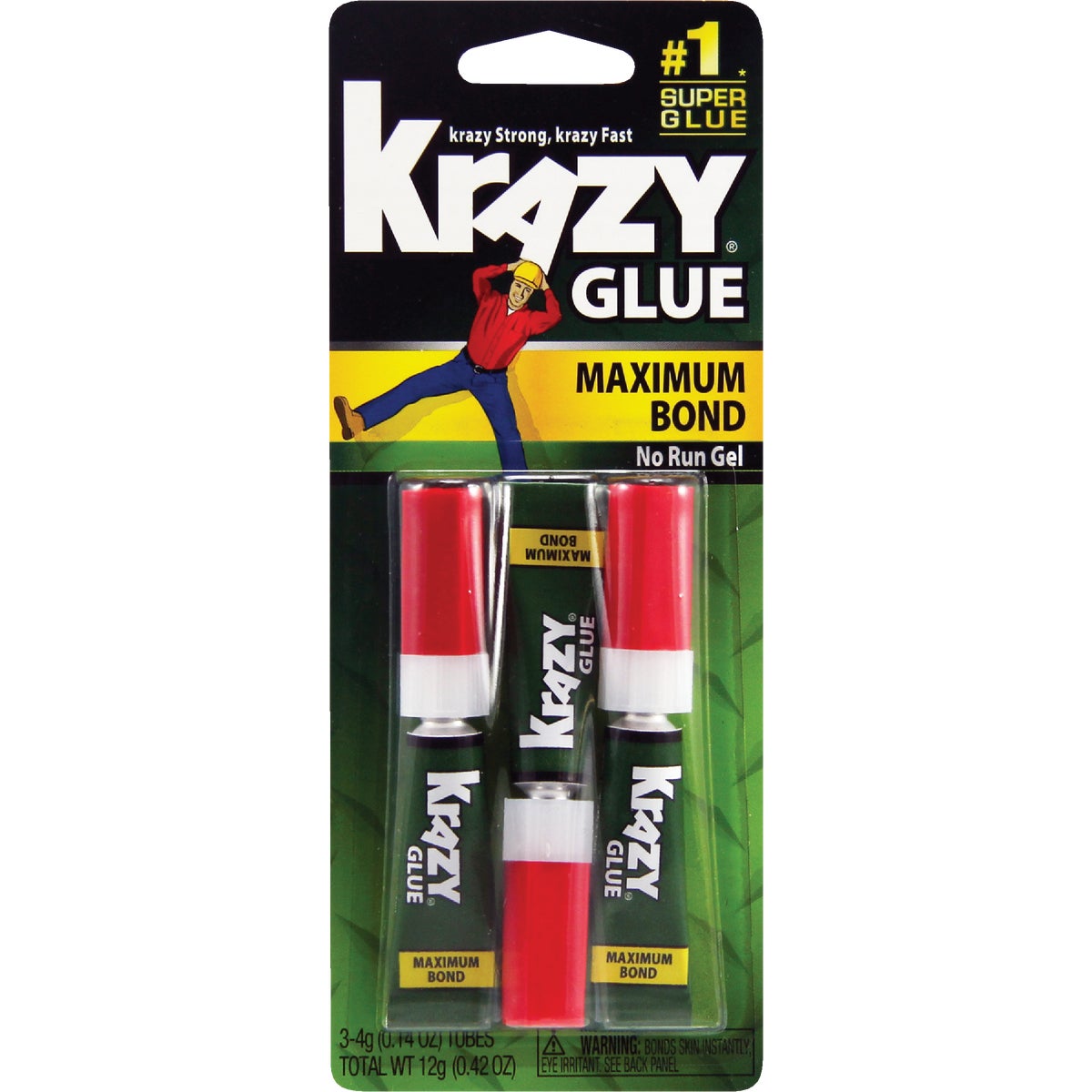 Krazy Glue 0.14 Oz. Maximum Bond Super Glue Gel (3-Pack)