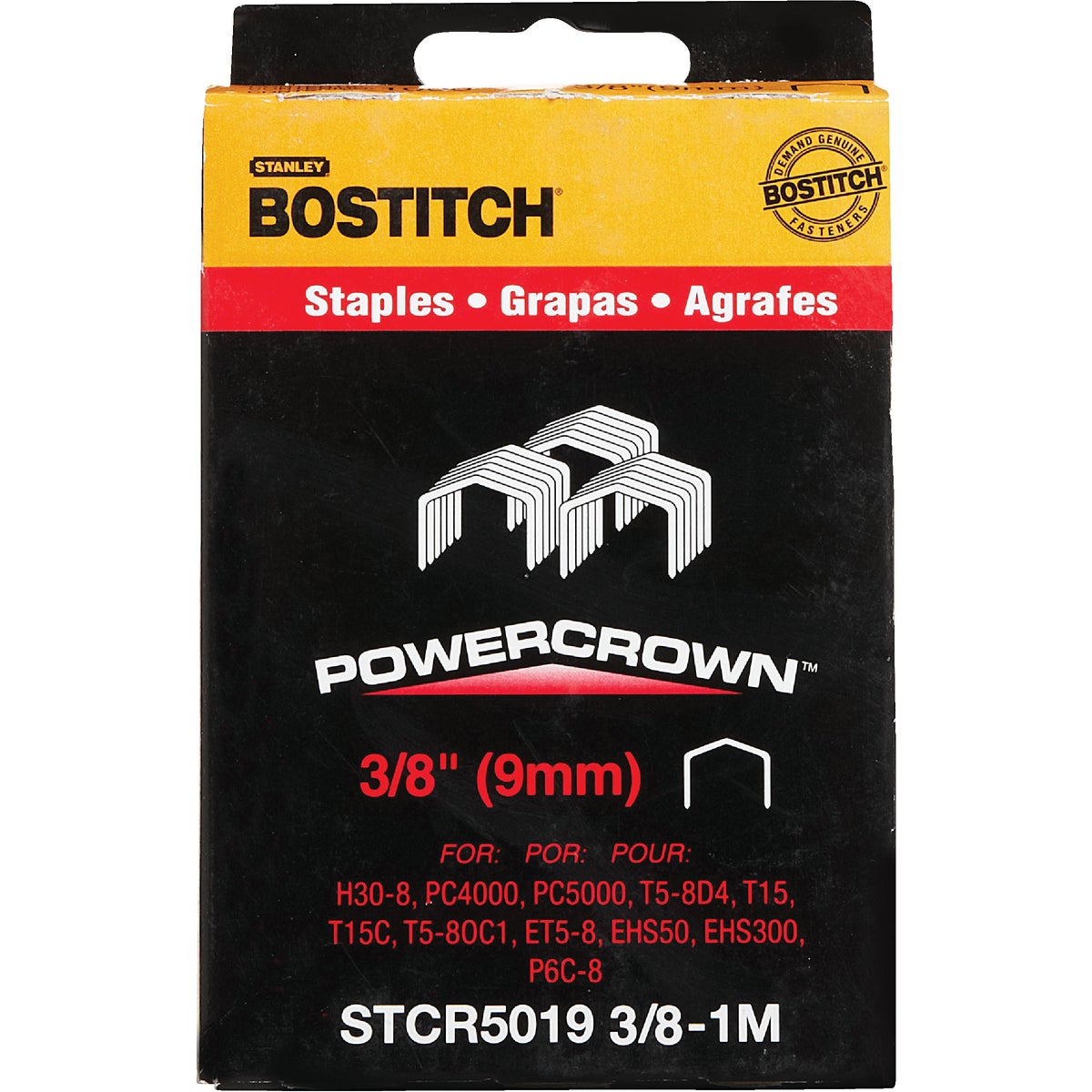 Bostitch Powercrown Hammer Tacker Staple, 3/8 In. (1000-Pack)