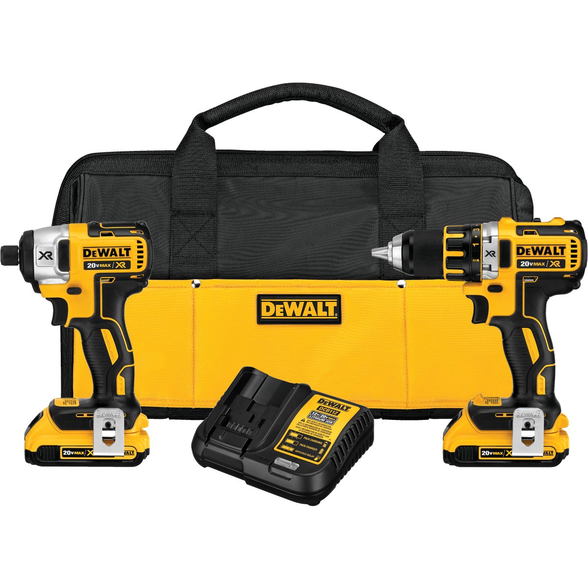 DeWalt 2-Tool 20V MAX XR Lithium-Ion Brushless Drill/Driver & Impact Driver Cordless Tool Combo Kit