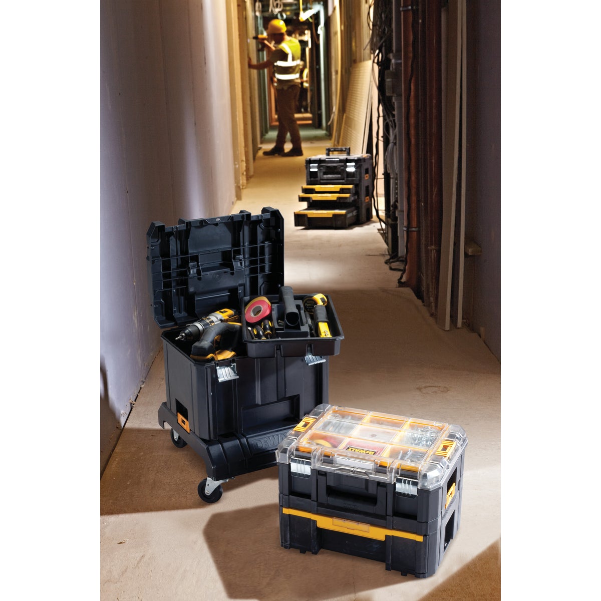 Dewalt TSTAK 17 In. W x 7 In. H x 19 In. L Carrier Tool Cart