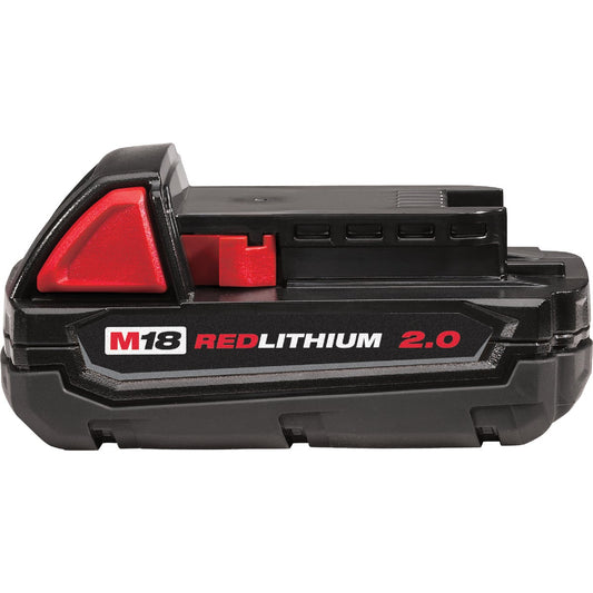 Milwaukee M18 REDLITHIUM 18 Volt Lithium-Ion 2.0 Ah Compact Tool Battery