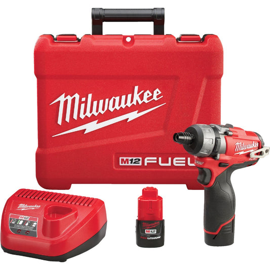 Milwaukee M12 FUEL 12-Volt Lithium-Ion Brushless 1/4 In. Cordless Screwdriver Kit