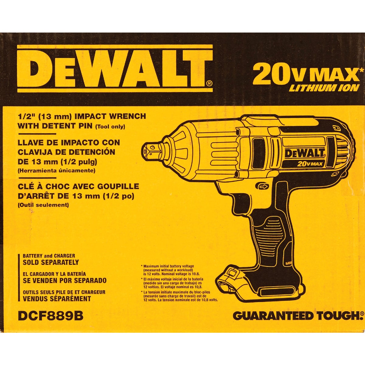 DeWalt 20 Volt MAX Lithium-Ion 1/2 In. High Torque Cordless Impact Wrench (Bare Tool)