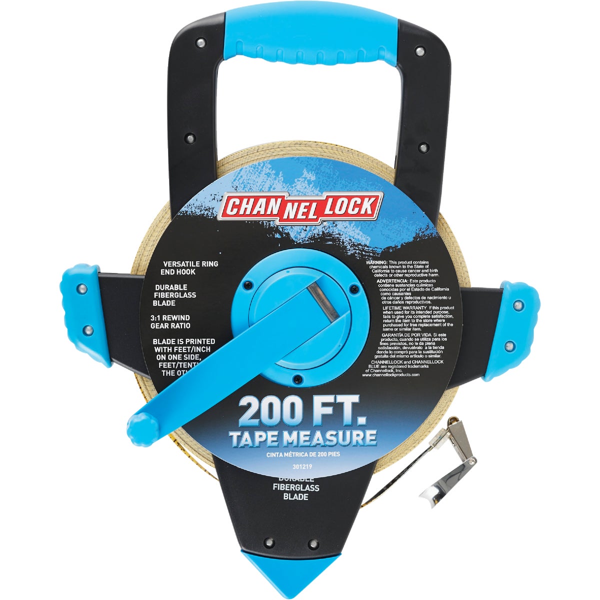 Channellock 200 Ft. Fiberglass Open Reel Tape