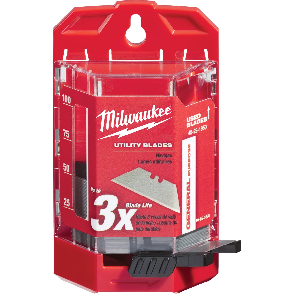 Milwaukee General Purpose 2-Point 2-3/8 In. Utility Knife Blade (50-Pack)