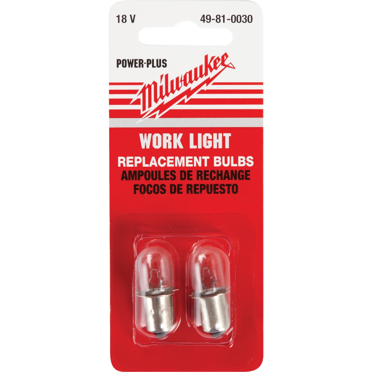 Milwaukee Incandescent 18V Replacement Flashlight Bulb (2-Pack)