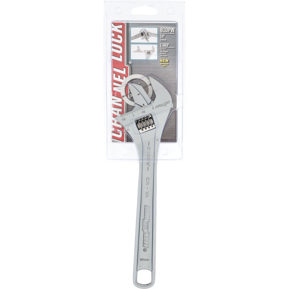 Channellock 10 In. Steel Adjustable Pipe Wrench with Extra Wide Reversible Jaw