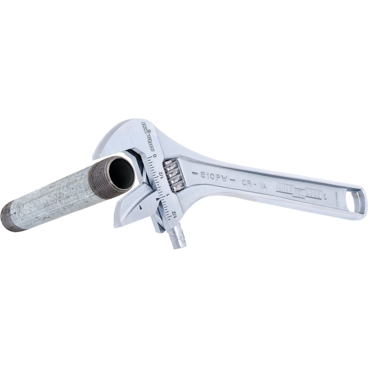 Channellock 12 In. Steel Adjustable Pipe Wrench with Extra Wide Reversible Jaw