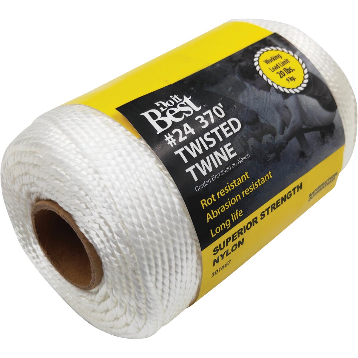 Do it Best #24 x 370 Ft. White Nylon Twisted Twine