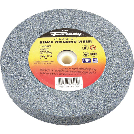 Forney 6 In. 3/4 In. Adjustable - 1/2", 5/8", 3/4", 1" Bench Grinding Wheel