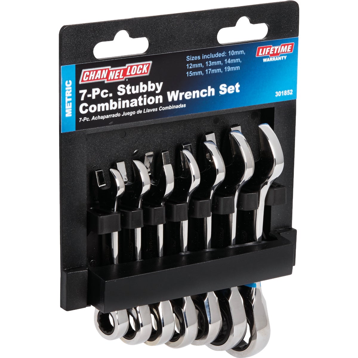 Channellock Metric 12-Point Stubby Ratcheting Combination Wrench Set (7-Piece)