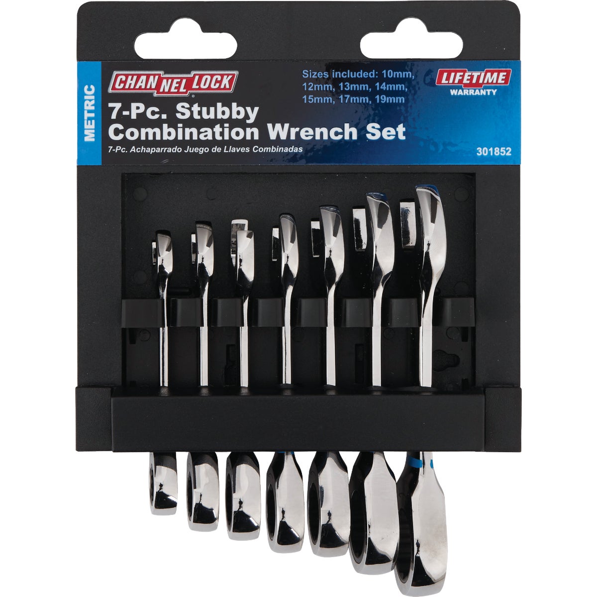 Channellock Metric 12-Point Stubby Ratcheting Combination Wrench Set (7-Piece)